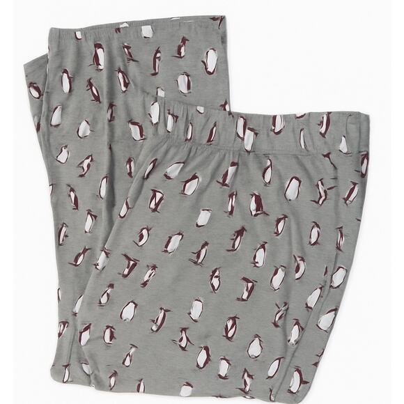 Cacique sleep pants Women Plus 22 24 gray penguin print lounge pajama bottoms - Picture 12 of 12